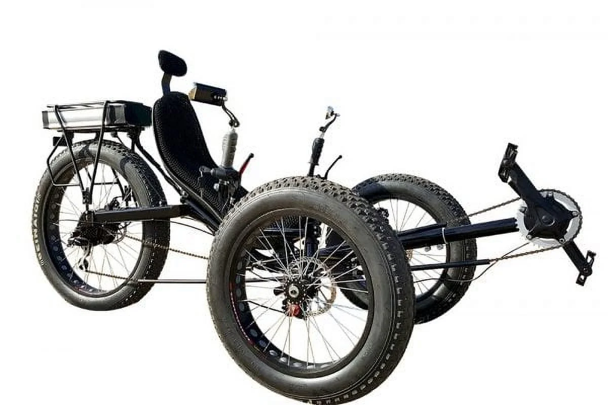 Electric Recumbent Trike Tricycle With Foldable Design And Fat Tires