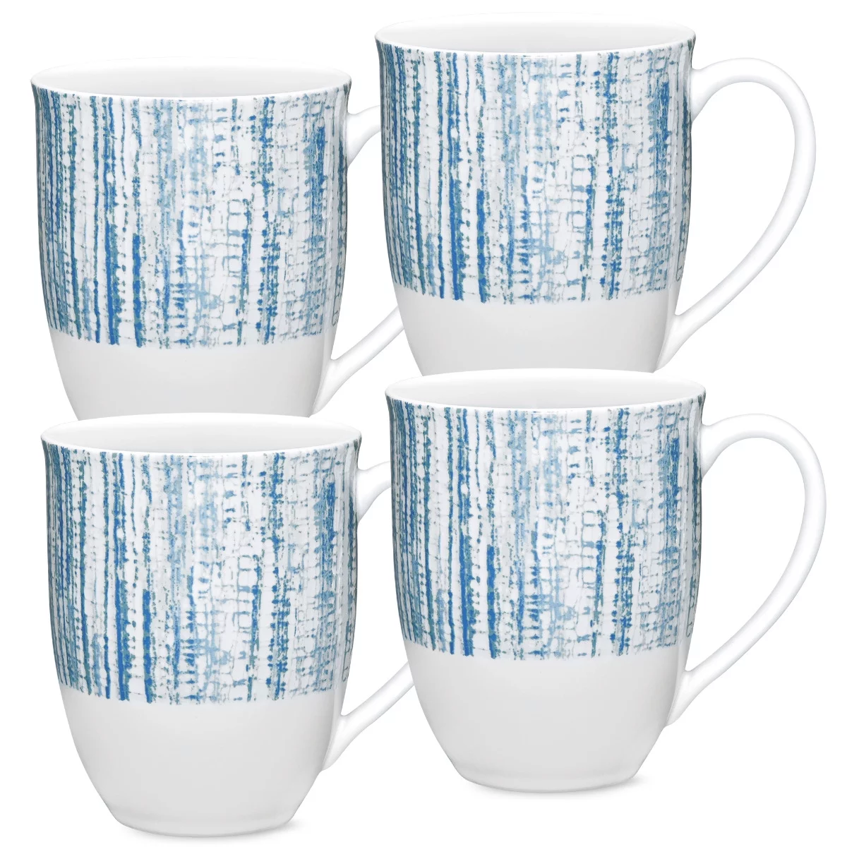 Noritake Colorwave Blue Set of 4 Extra-Large Weave Mugs