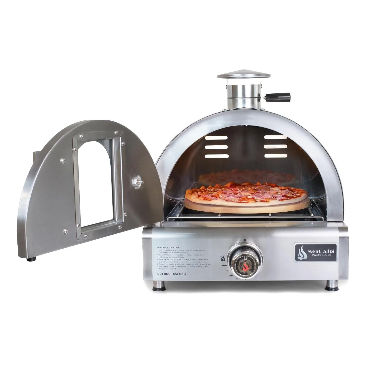 Mont Alpi Portable Propane Outdoor Pizza Oven - MAPZ-SS