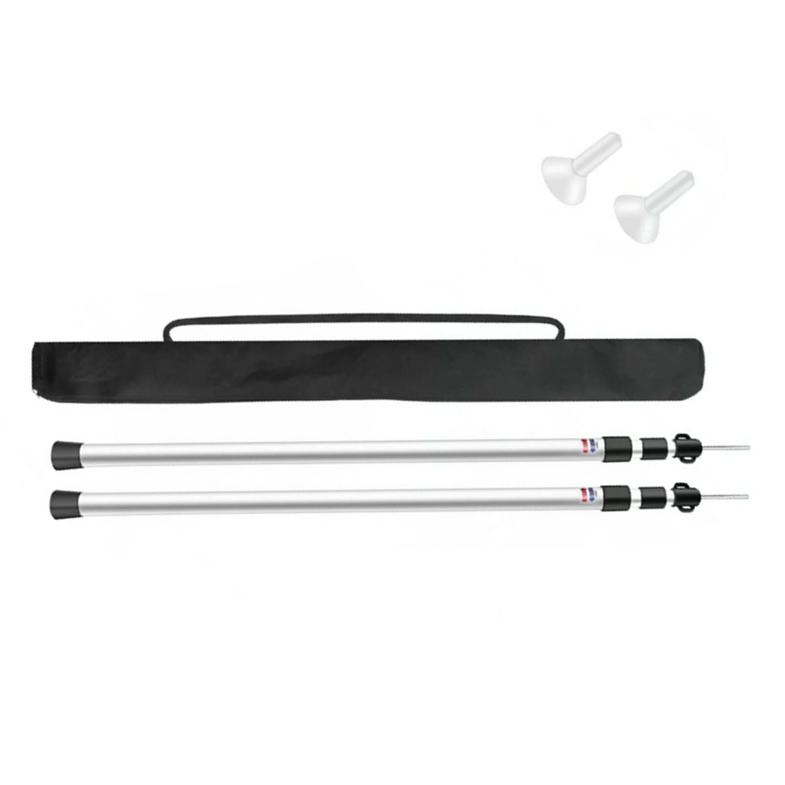 FETCOI Universal Telescopic Tent Poles Two-piece Adjustable Aluminum Bars Awnings Camp