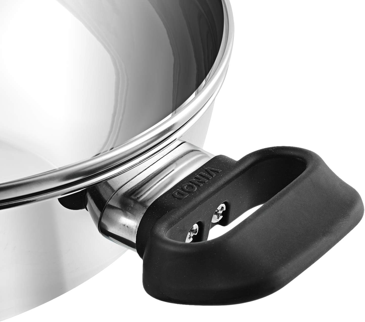 Vinod Stainless Steel Kadai | Deluxe Wok | Glass Lid | Induction Friendly | Sandwich Bottom | 24cm Capacity | 2.8 Liters (2.96 Quarts) | Multi-Use Pot | Suitable For Indian Cooking, Gravy, Stews
