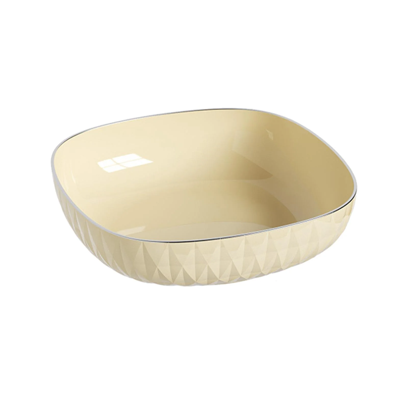 kowaku Fruit Rack Large Snack Plates Multipurpose Salad Bowl Stackable Candy Container Vegetable Storage Tray for Holiday Parties Farmhouse square