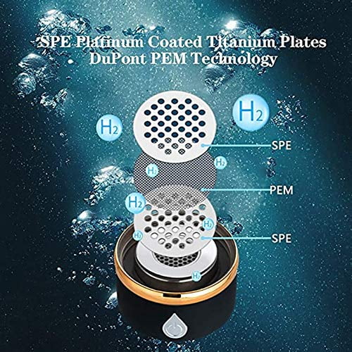 Hydrogen Water Generator,Water Purifier,Hydrogen Water Bottle, Portable Hydrogen Water Ionizer Machine, Hydrogen Water Bottle Generator USB Portable Hydrogen Water Maker Machine 380ml Blue