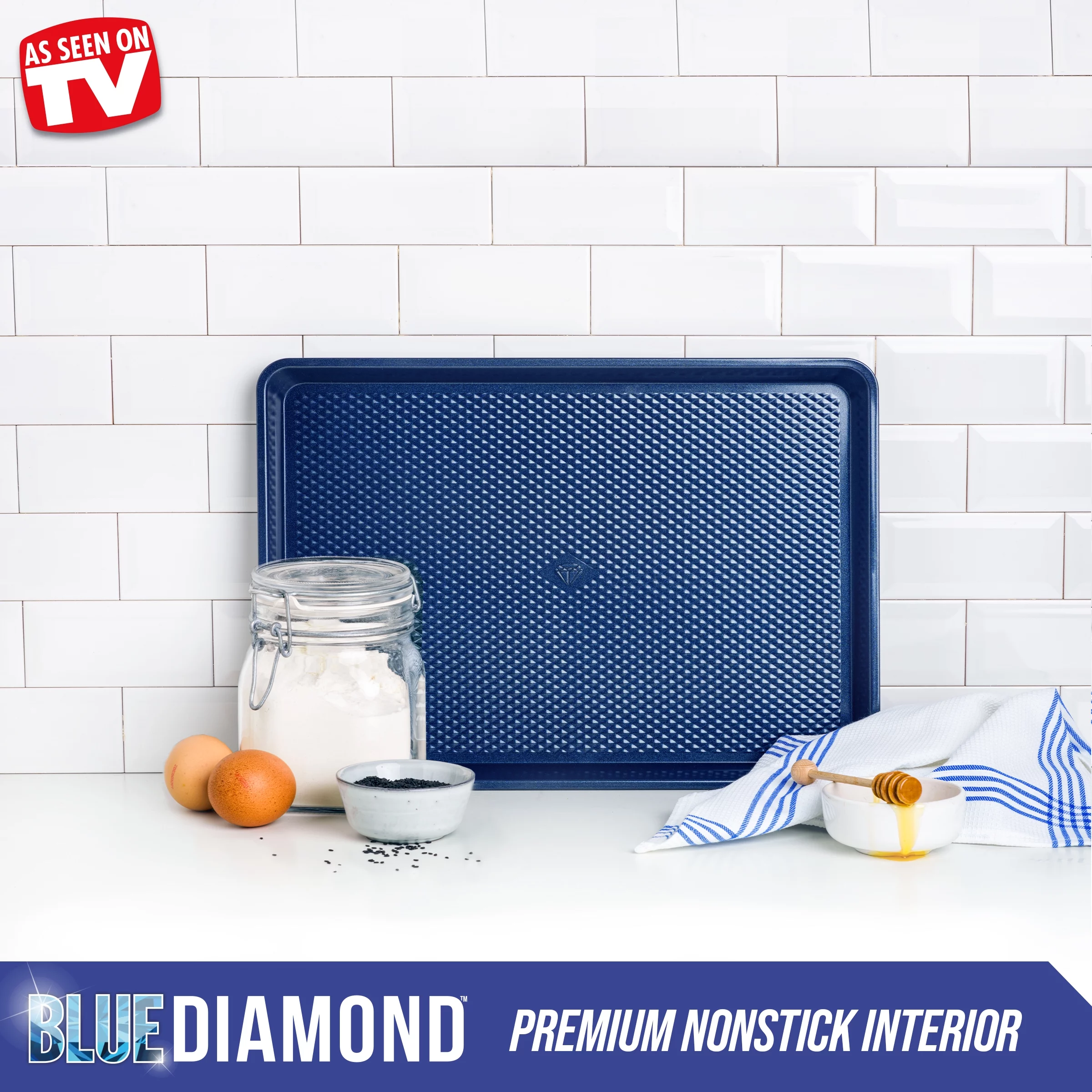 Blue Diamond Bakeware Nonstick Cookie Sheet, 13
