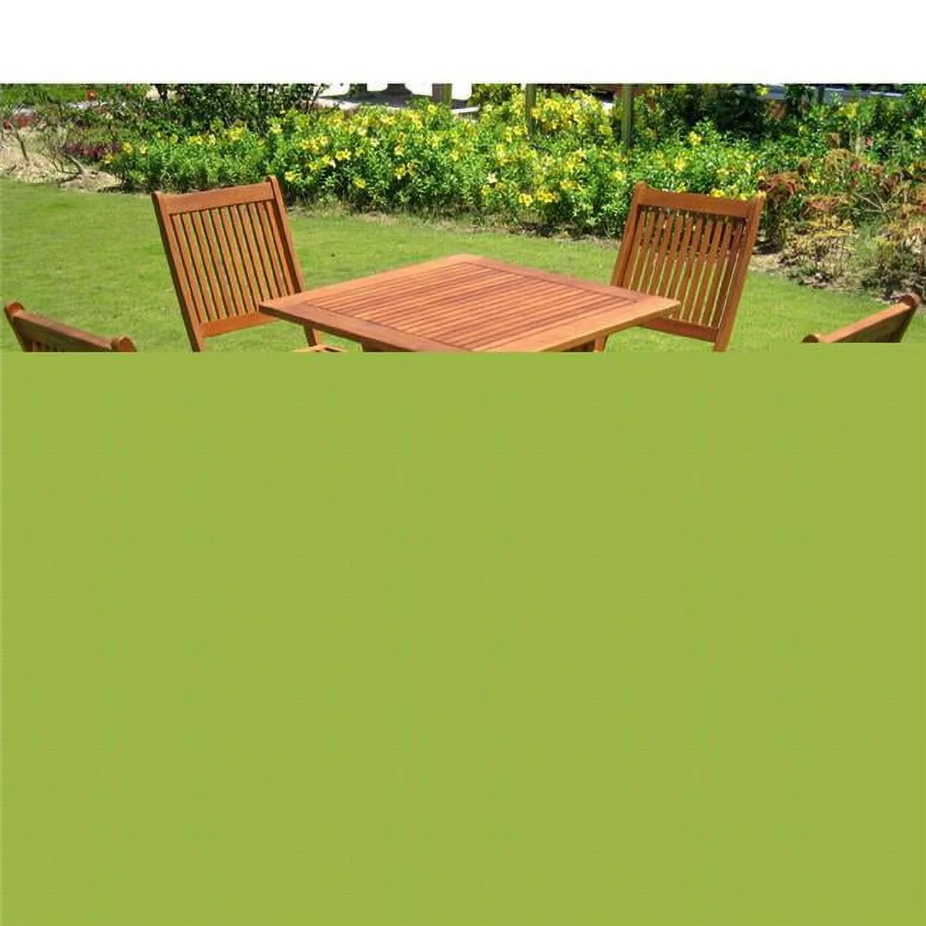 International Caravan ST-015-VN-0128-4CH Royal Tahiti Cadiz Patio Set, Stain - 5 Piece