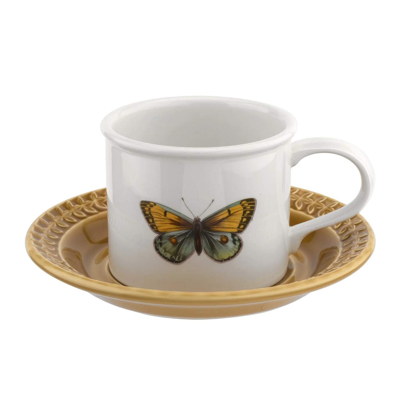 Portmeirion Botanic Garden Harmony Breakfast Cup and Saucer Moss Green, Ceramic