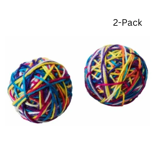 Spot Sew Much Fun Yarn Ball Cat Toy Multi 2.5 in, 2 pk