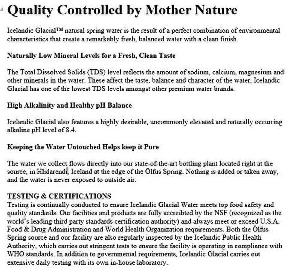 Icelandic Glacial Natural Spring Alkaline Water, 50.7 Fl Oz (Pack of 12)