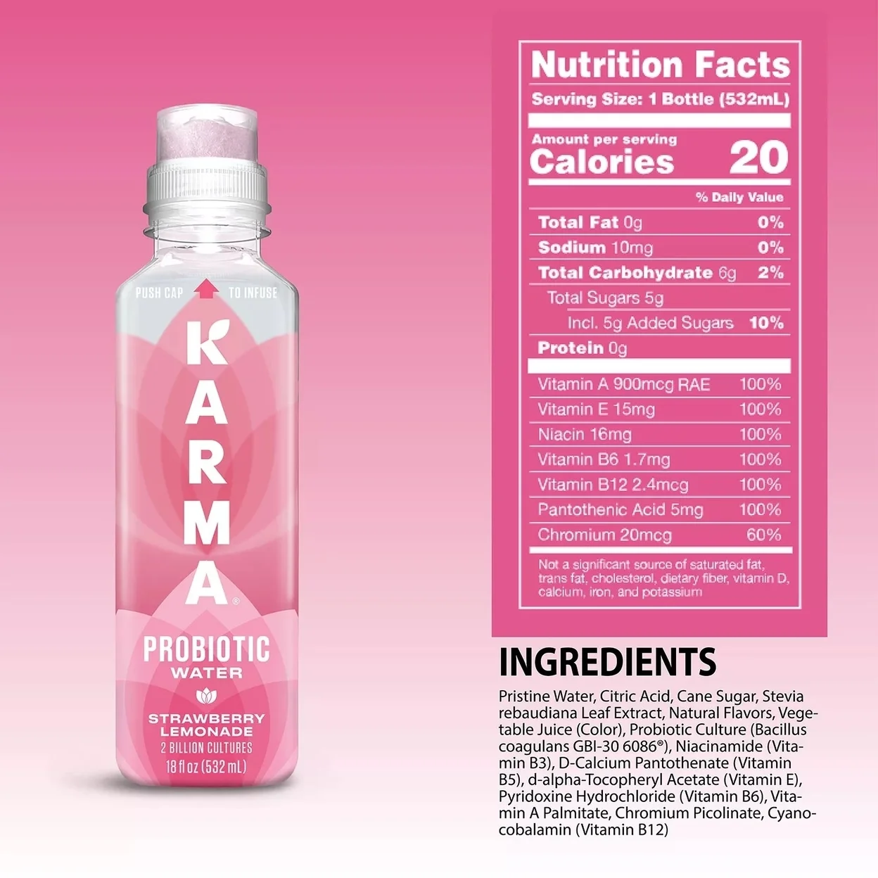 Karma Probiotic Water Variety Pack 18 Fluid Ounce (Pack of 12)