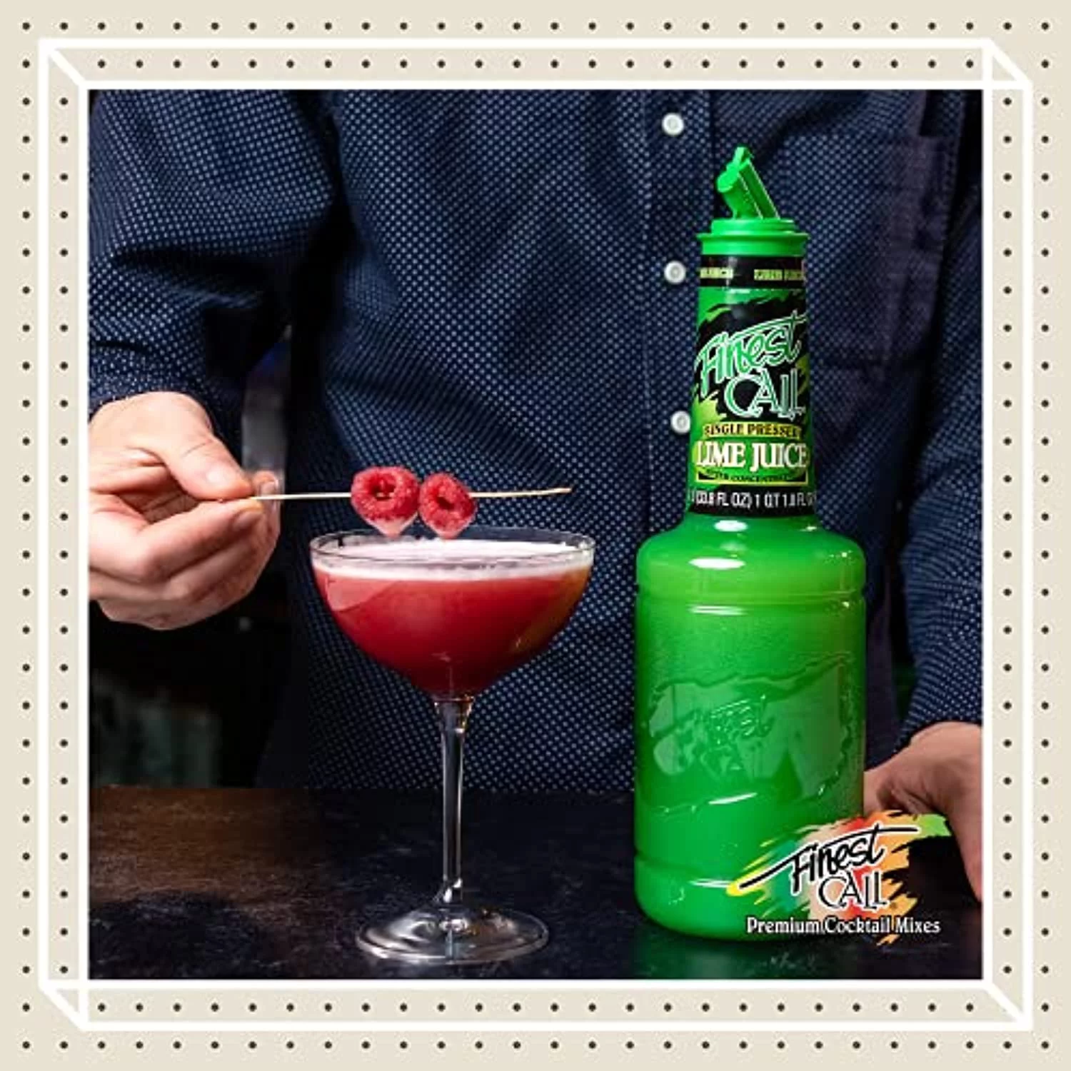 Finest Call Premium Single Pressed Lime Juice Drink Mix, 1 Liter Bottle (33.8 Fl Oz), Pack Of 6