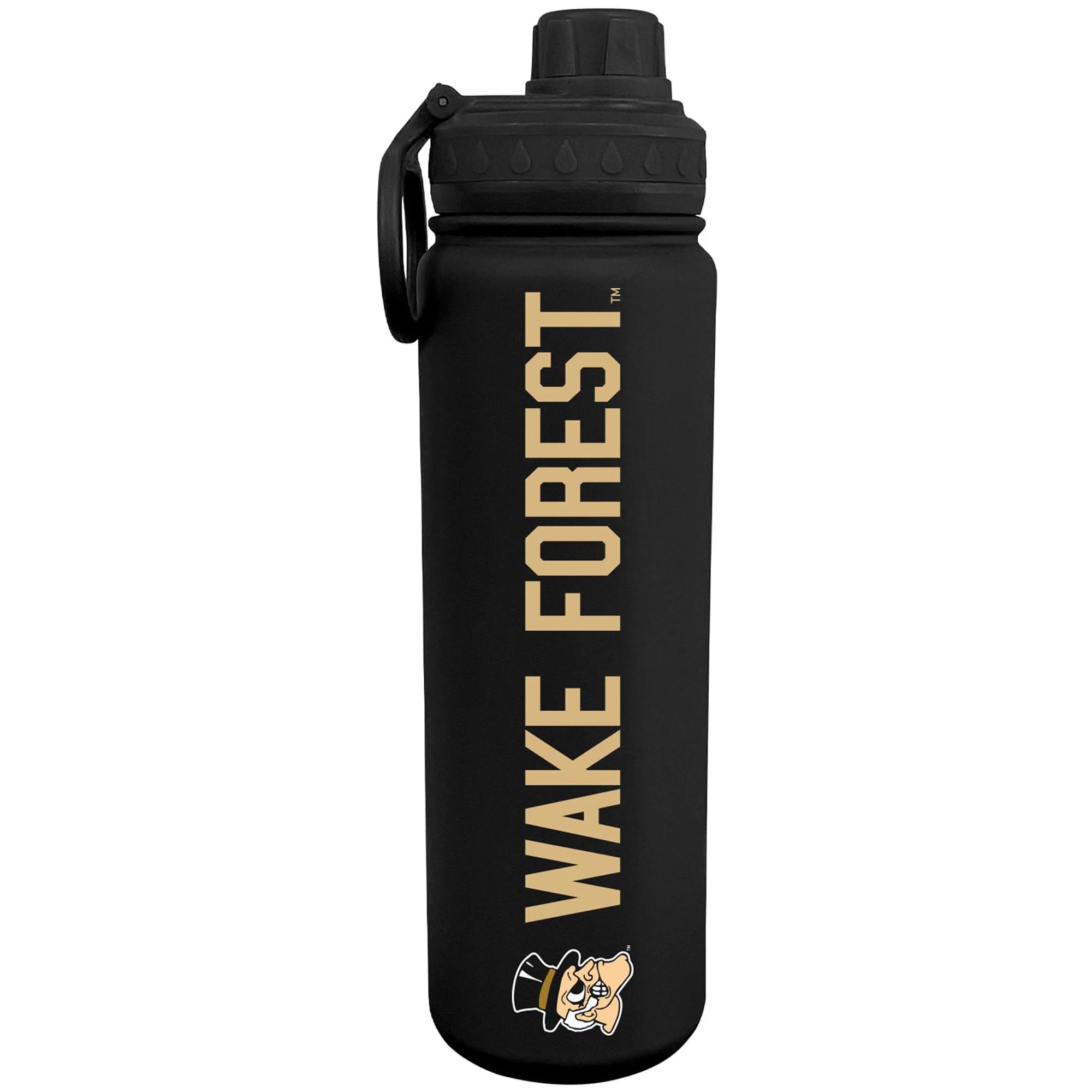 Black Wake Forest Demon Deacons 24oz. Stainless Sport Bottle