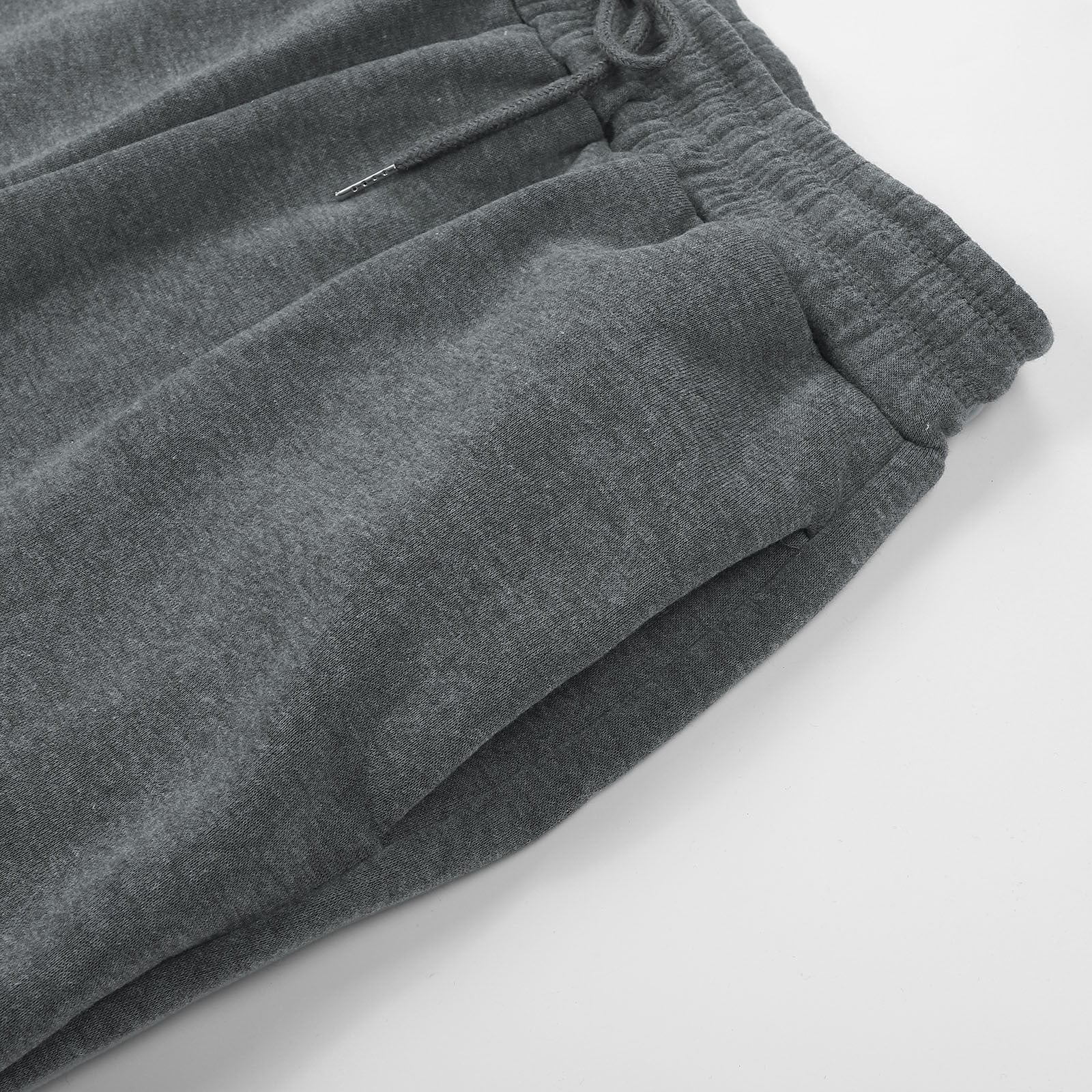 Akiihool Womens Pants Women's Cropped Paper Bag Waist Pants with Pockets (Dark Gray,M)