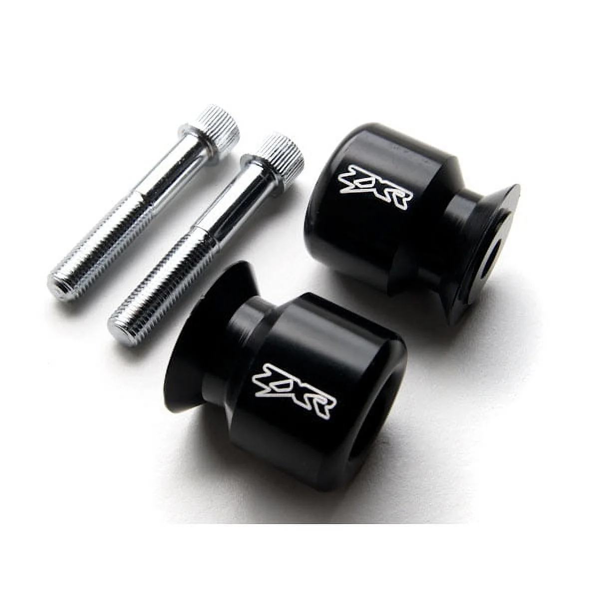 Krator ZXR Logo Black Swingarm Spools Sliders Motorcycle Compatible with Kawasaki Ninja ZX-14 ZX1400 2006-2011