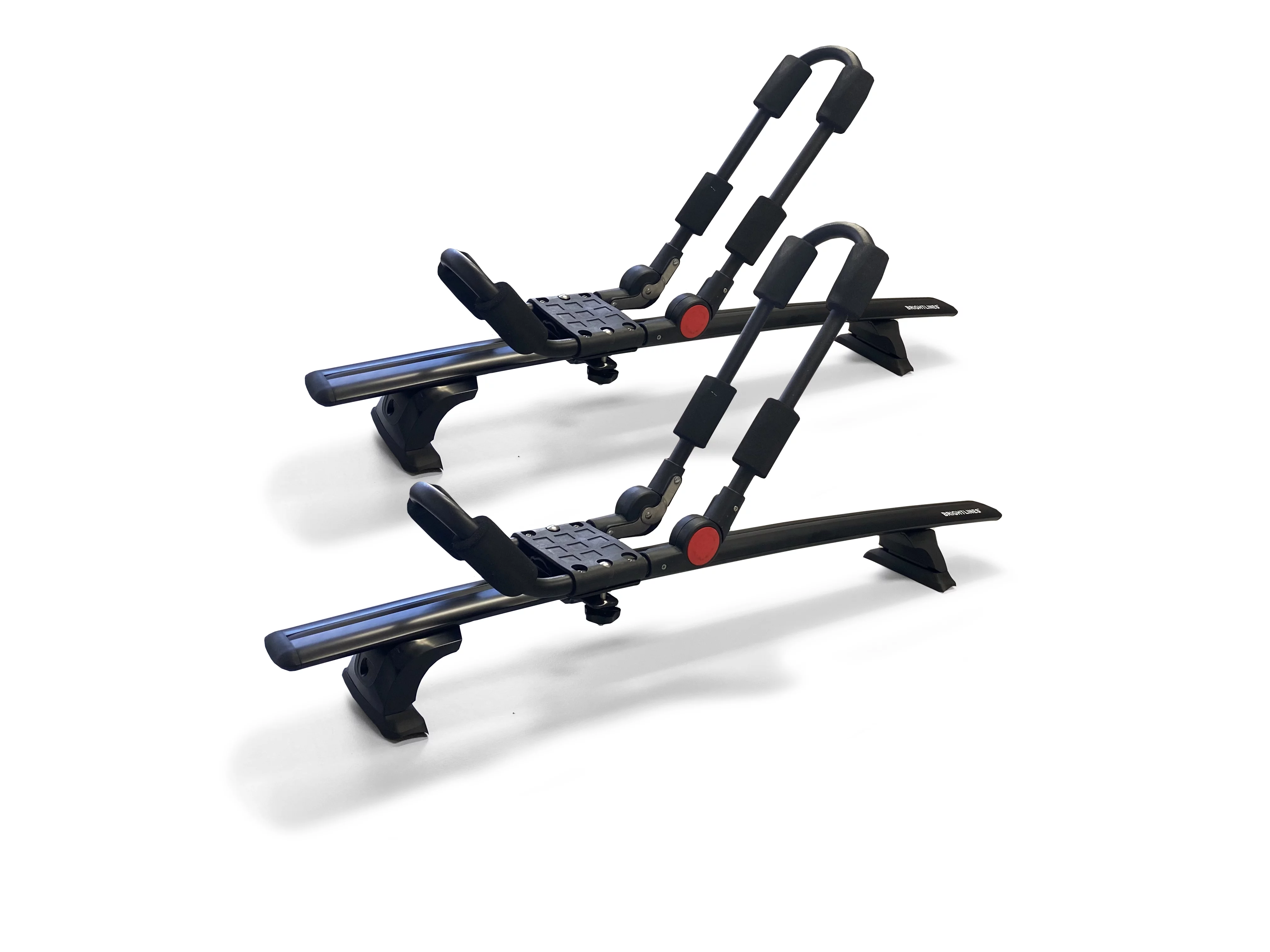 BrightLines Roof Rack Crossbars Kayak Rack Combo Compatible for Jeep Grand Cherokee (2011-2021) with Roof Black Moldings