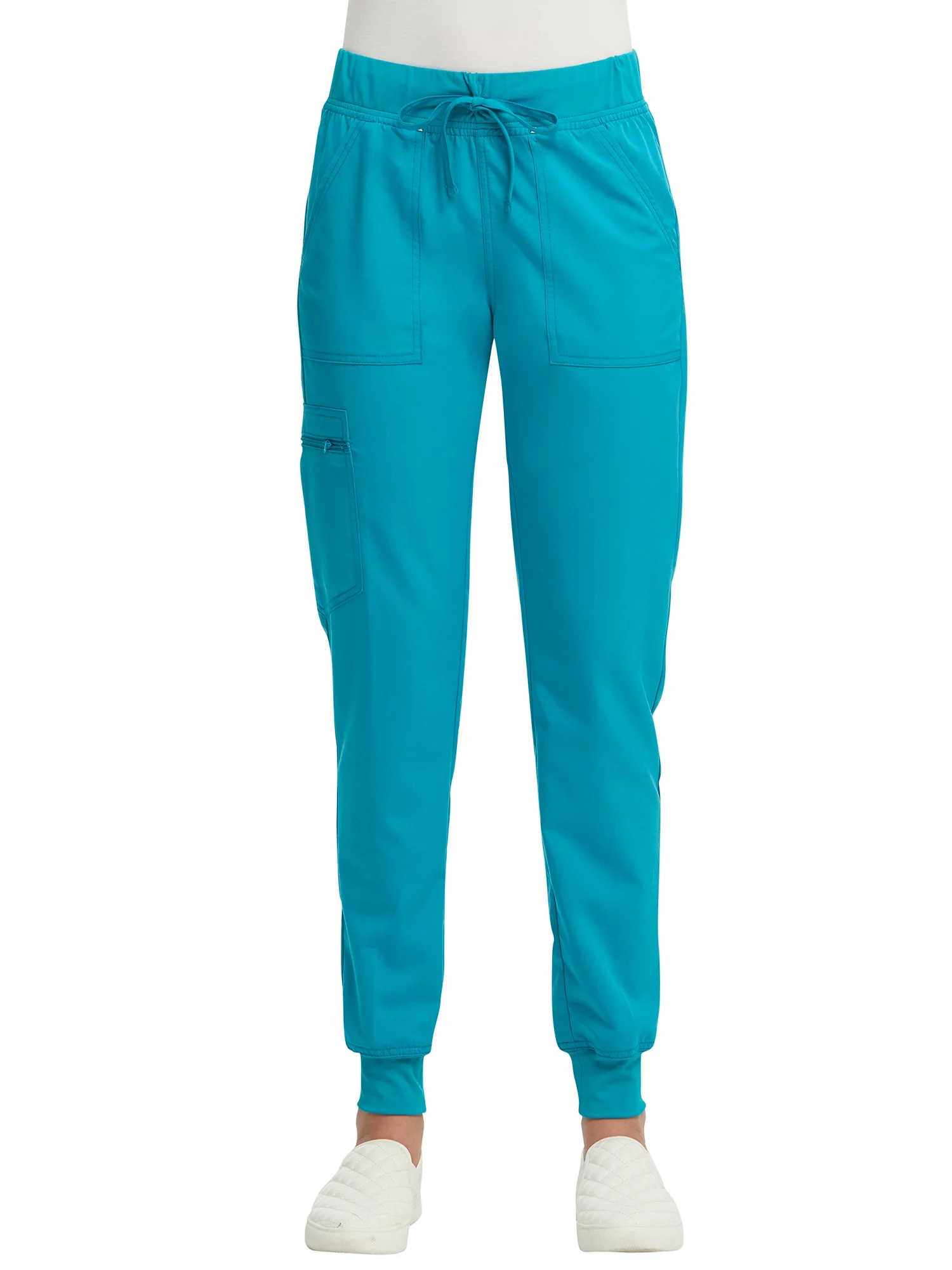Scrubstar Women's Ultimate Stretch Twill Yoga Drawstring Cargo Jogger Scrub Pant