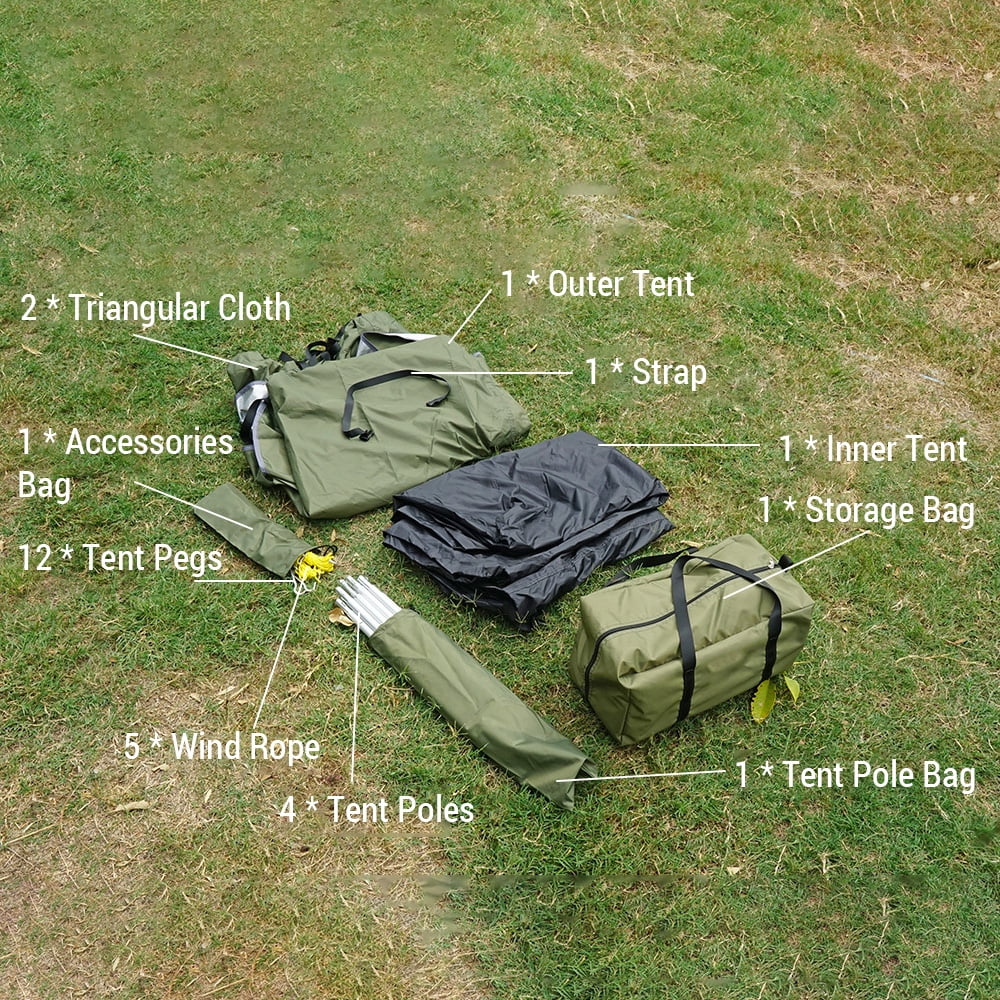 Arealer Tent,1/2 Person Tent Windproof 1/2 Person Tent Set Windproof Waterproof Tent Set Person Tent Layer Set Windproof 1/2 Qisuo Huiop Siuke