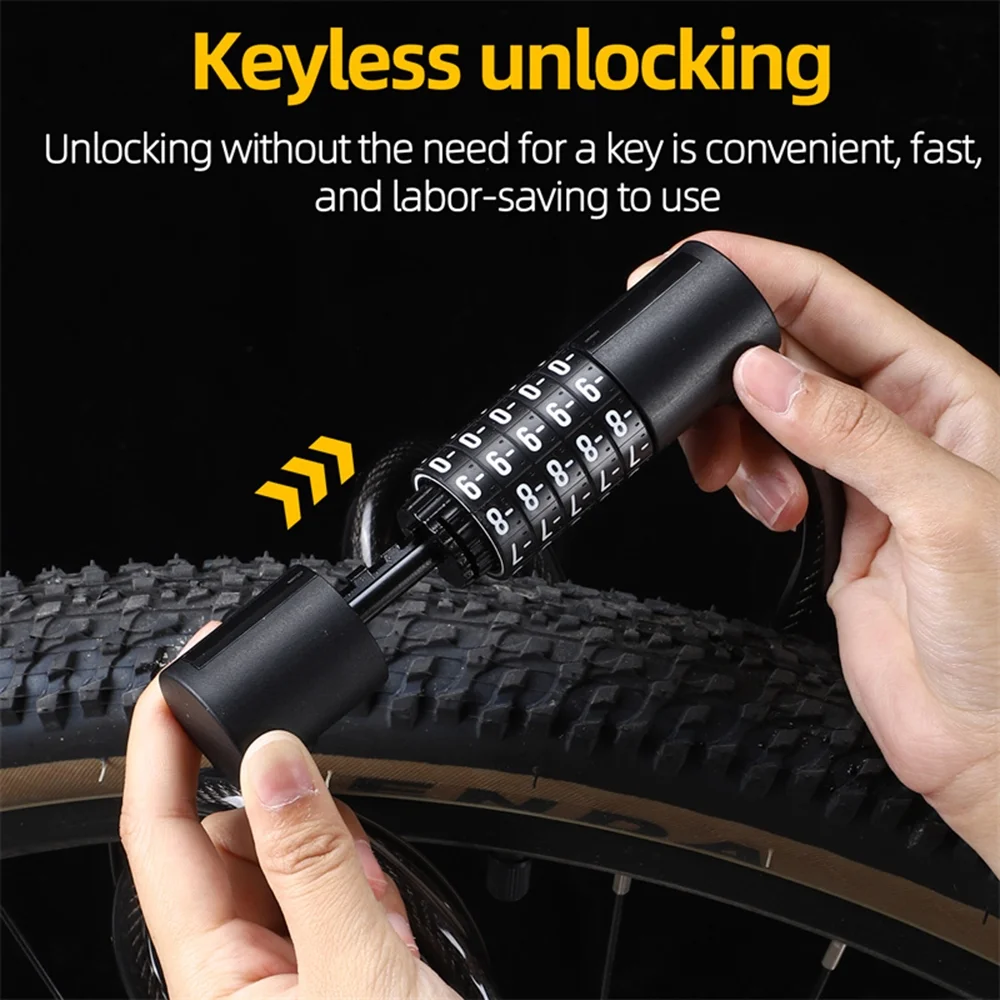 Bike Locks,Coiled Cable Lock -theft Coiled 5 Resettable Combination Cable Lock Ebike Lock Cable Ammoon Arealer Lock Theft Coiled Bike LocksLocksLock 6588
