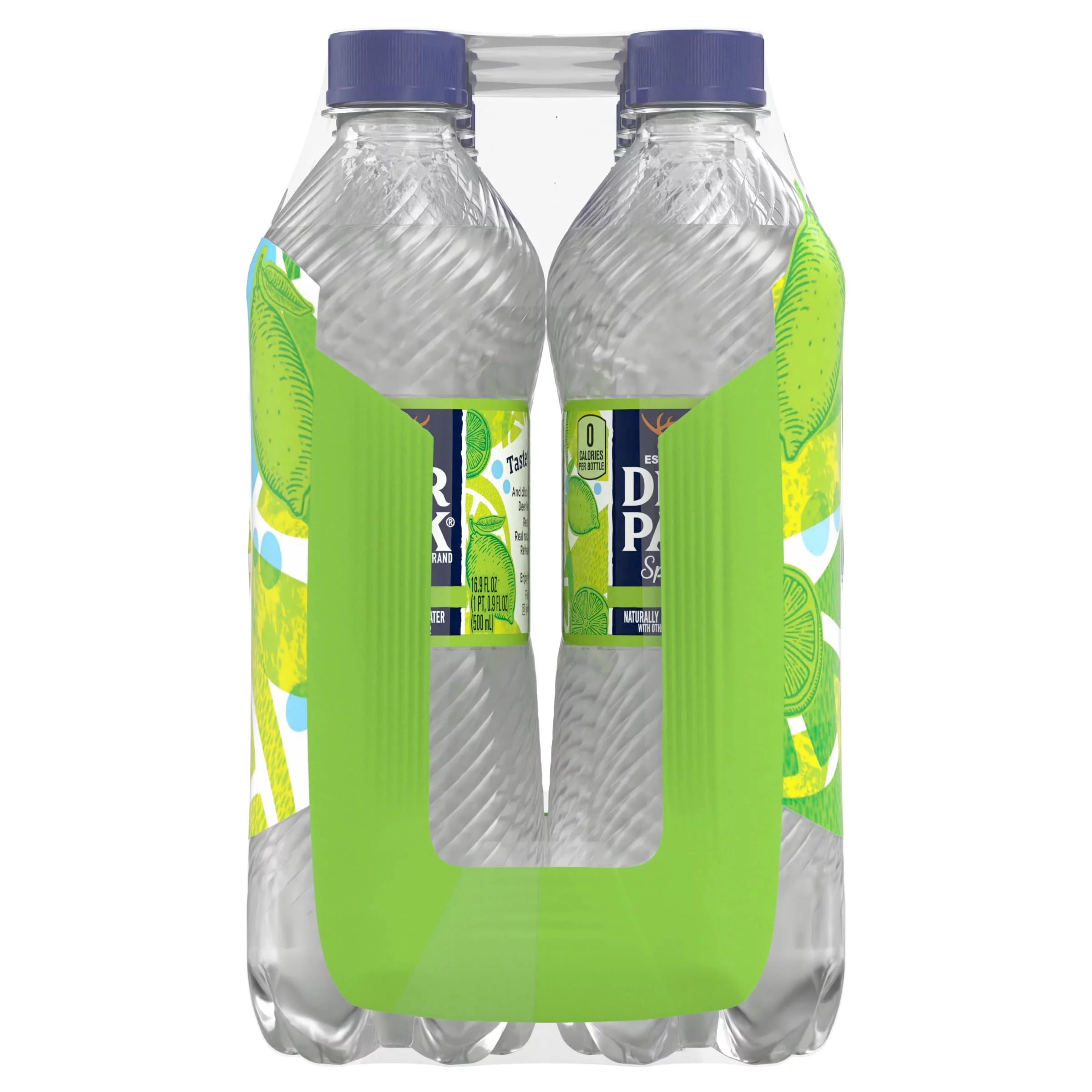 Deer Park Sparkling Water, Zesty Lime, 16.9 oz. Bottles (8 Count)
