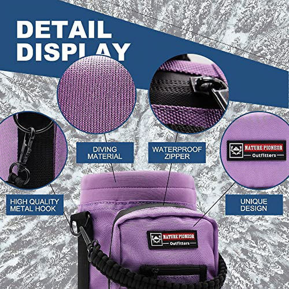 NATURE PIONEOR Neoprene Insulated Water Bottle Holder with Shoulder Strap for Half Gallon 64OZ / One Gallon 128OZ Sports Water Jugs Bottles, Carrier/Pouch Sleeve for Outdoor Camping, Hiking, Fishing