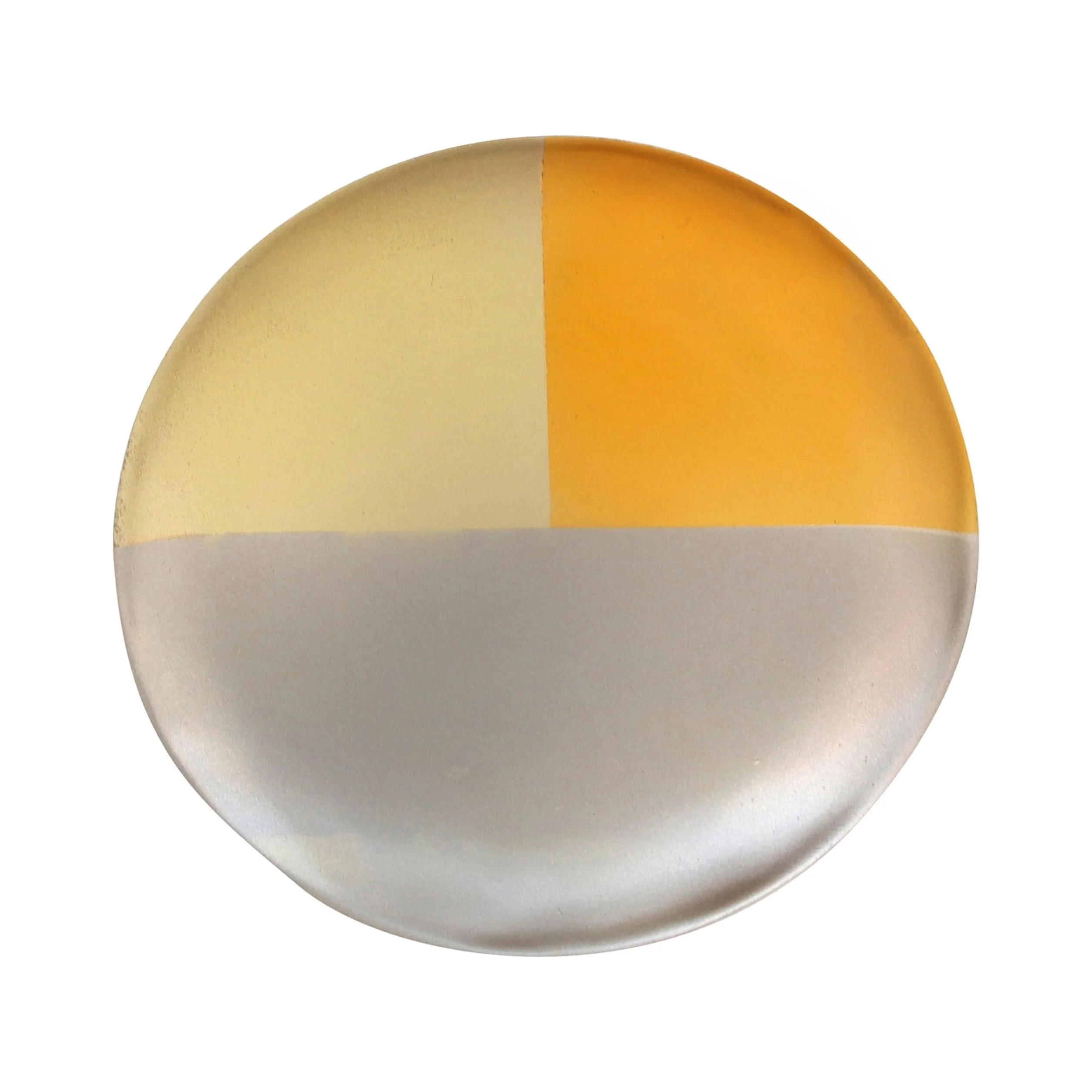 De Kulture Handmade Brass Tricolor Plate Tableware Kitchenware Serving Plate, 7x0.5 DH inches