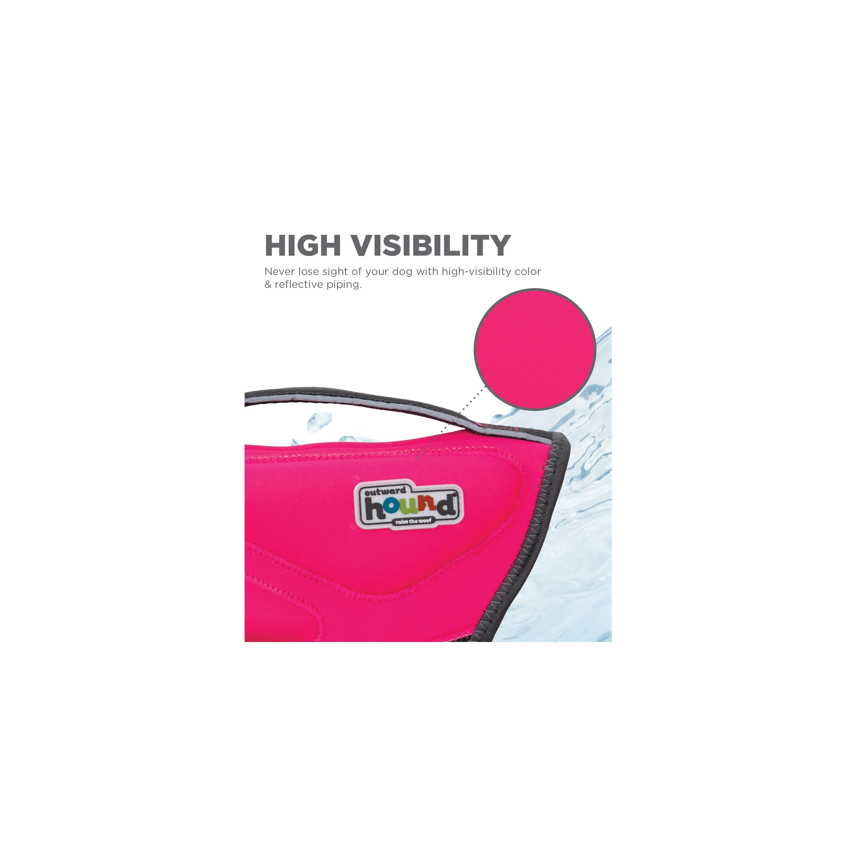 Outward Hound Dawson Swim Dog Life Jacket, Pink, Small