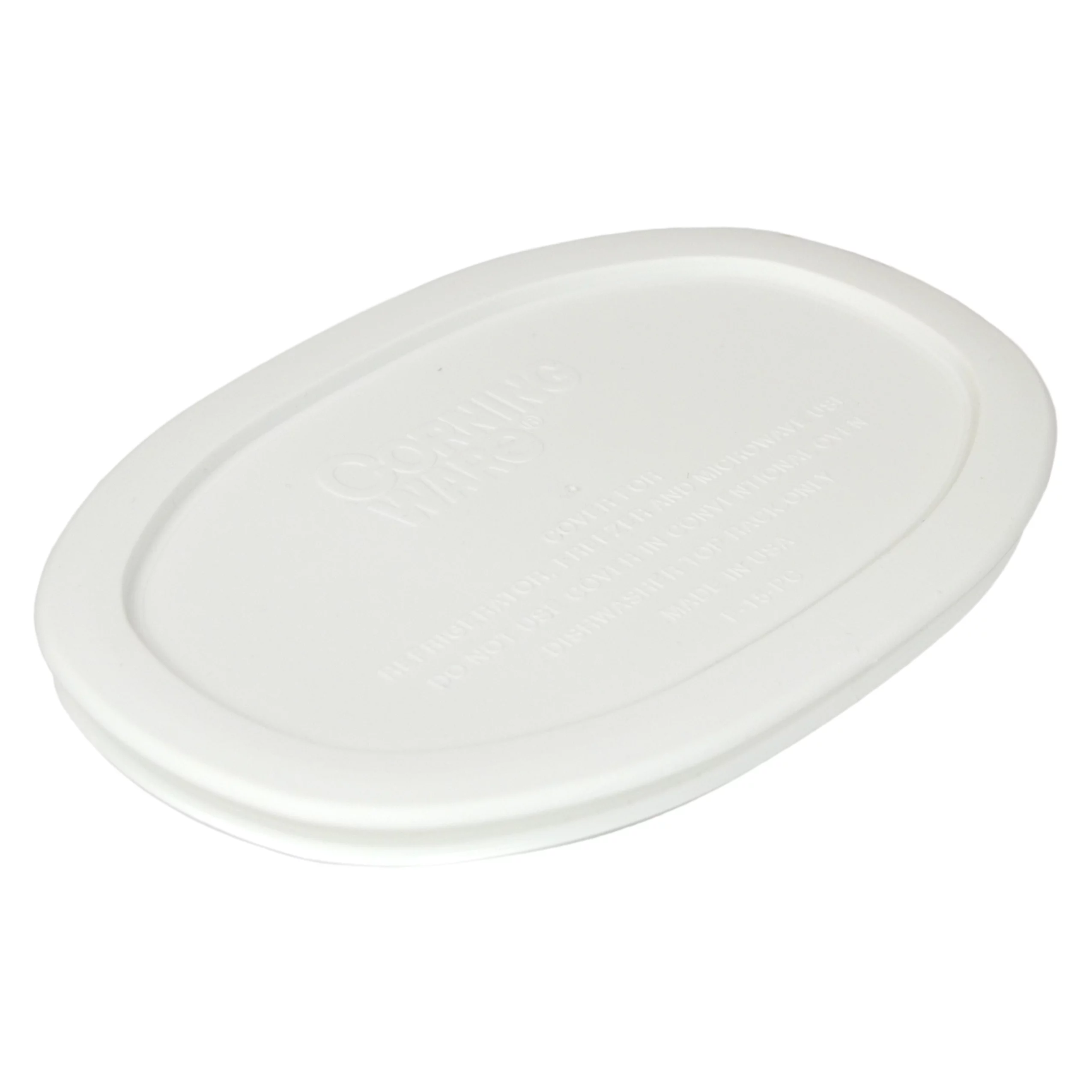 Corningware Replacement Lid F-15-PC 15oz French White Plastic Oblong Lid Cover (4-Pack)