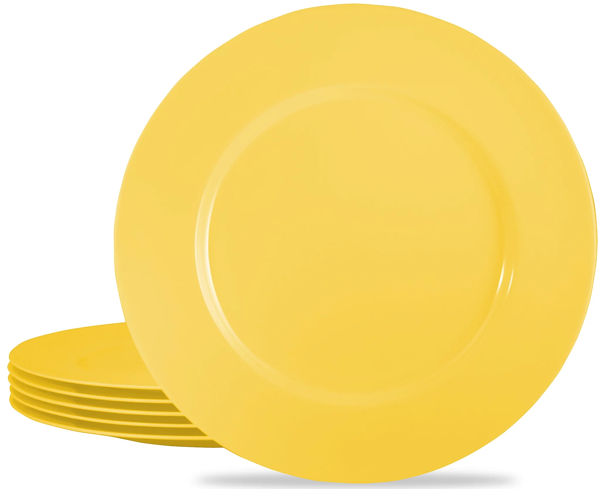 Calypso Basics, 6pc Melamine Dinner Plate Set, Lemon