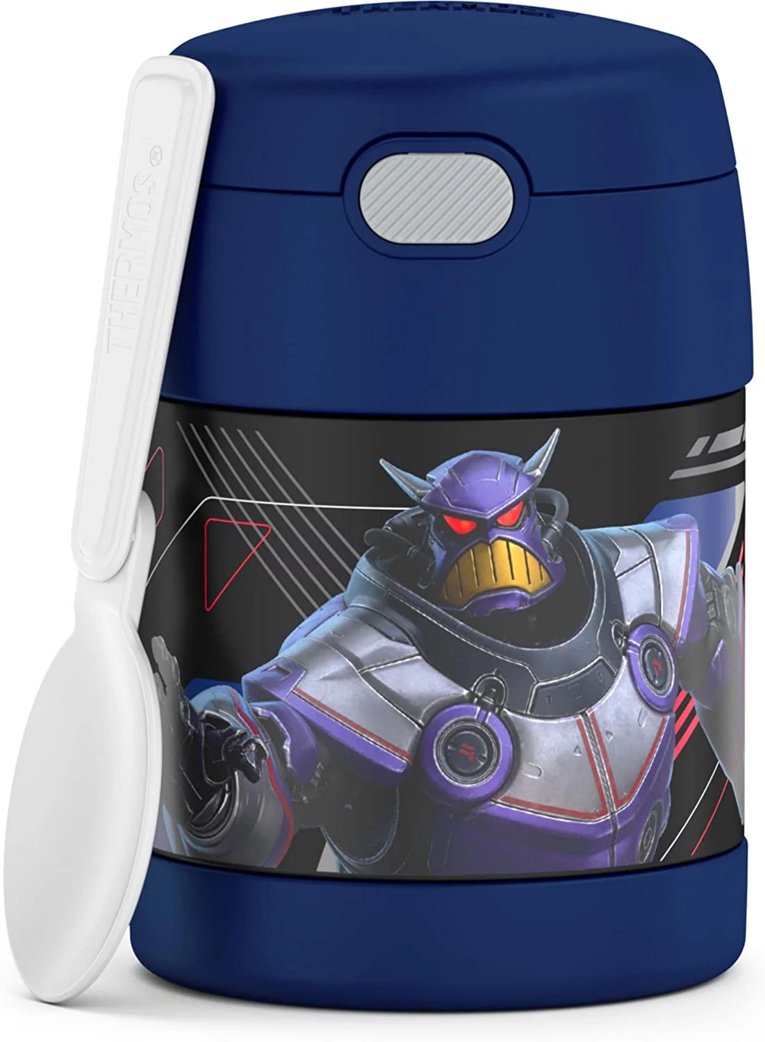 Disney Pixar Lightyear THERMOS FUNTAINER 10 Ounce Stainless Steel Vacuum Insulated Kids Food Jar with Spoon, Lightyear