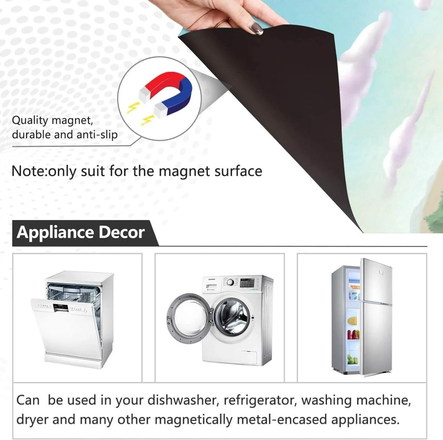 Hyjoy Fantasy Giant Tomato Dishwasher Magnet Cover,Reusable Fridge Panel Decal with Magnetic Stickers for Kitchen Appliance Home Decor,23 x 26 Inch