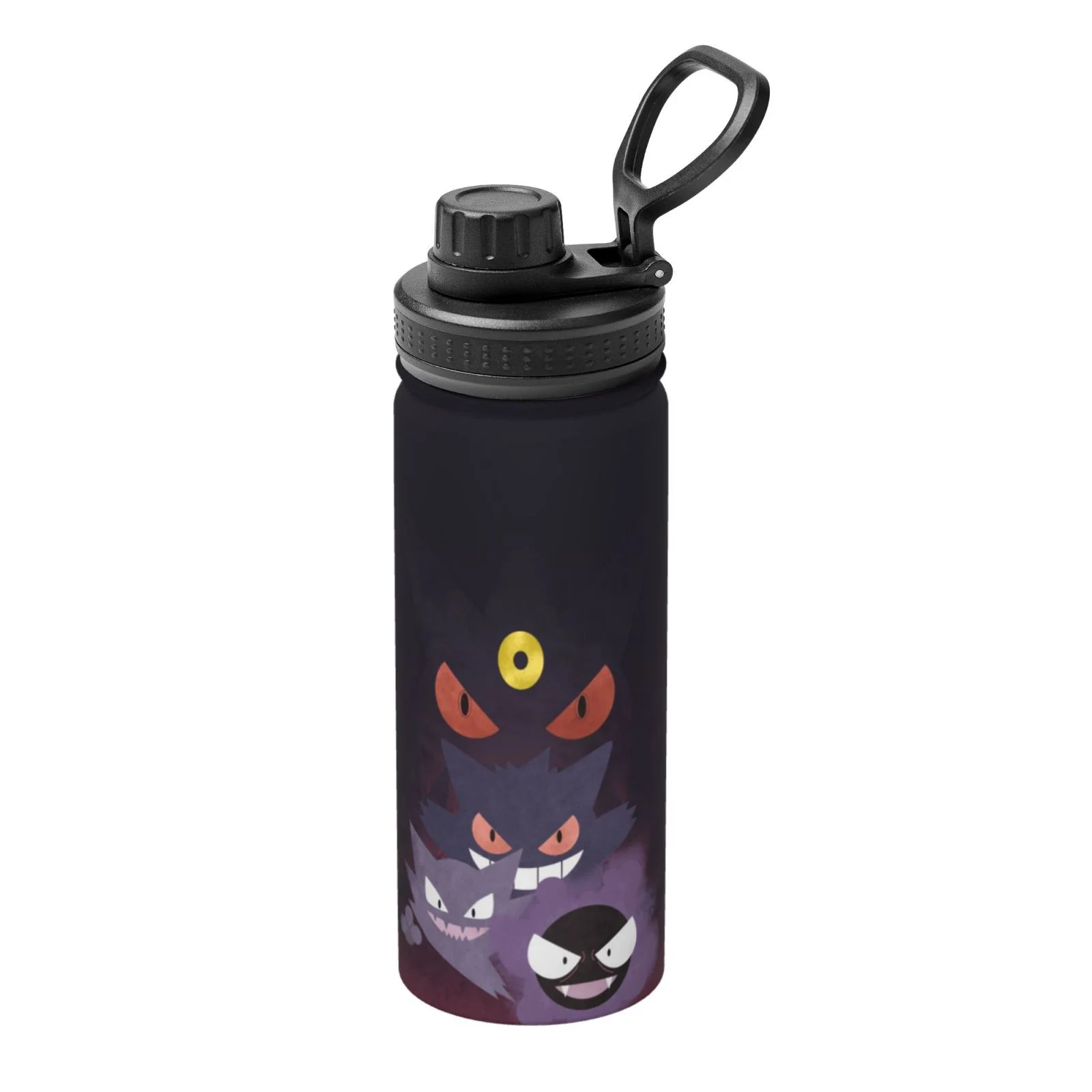Anime Gengar Sports Insulated Water Bottles Kettle Stainless Steel Portable Cup18OZ For Travel Gym School
