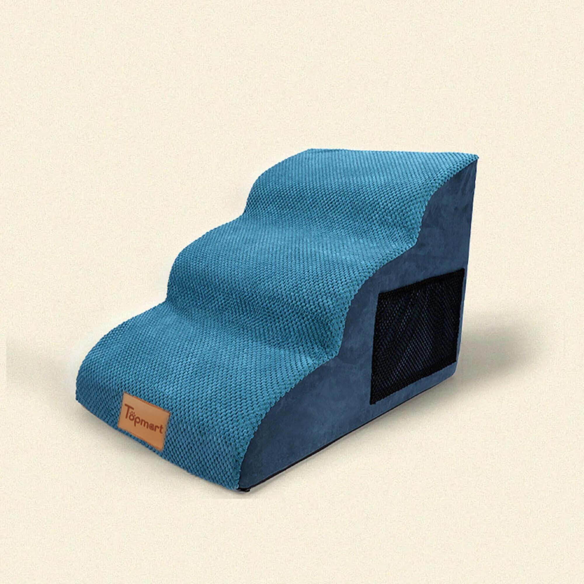 Pet Step,Widen Sponge Pet Steps, 3 Steps Dog Steps for Beds,Washable Dog Ramp 15.7