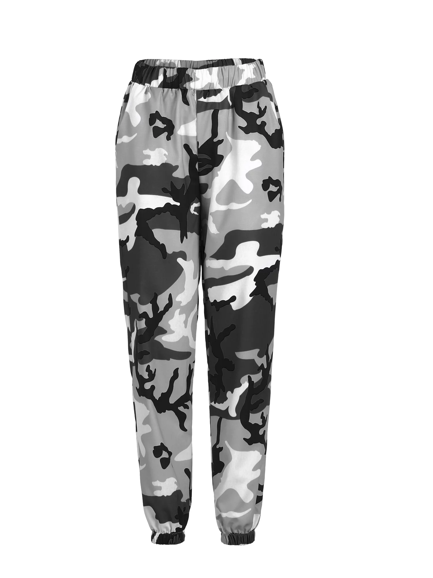 Nituyy Woman's Camouflage Harem Pants, Cargo Long Elasticated Waist Sports Pants