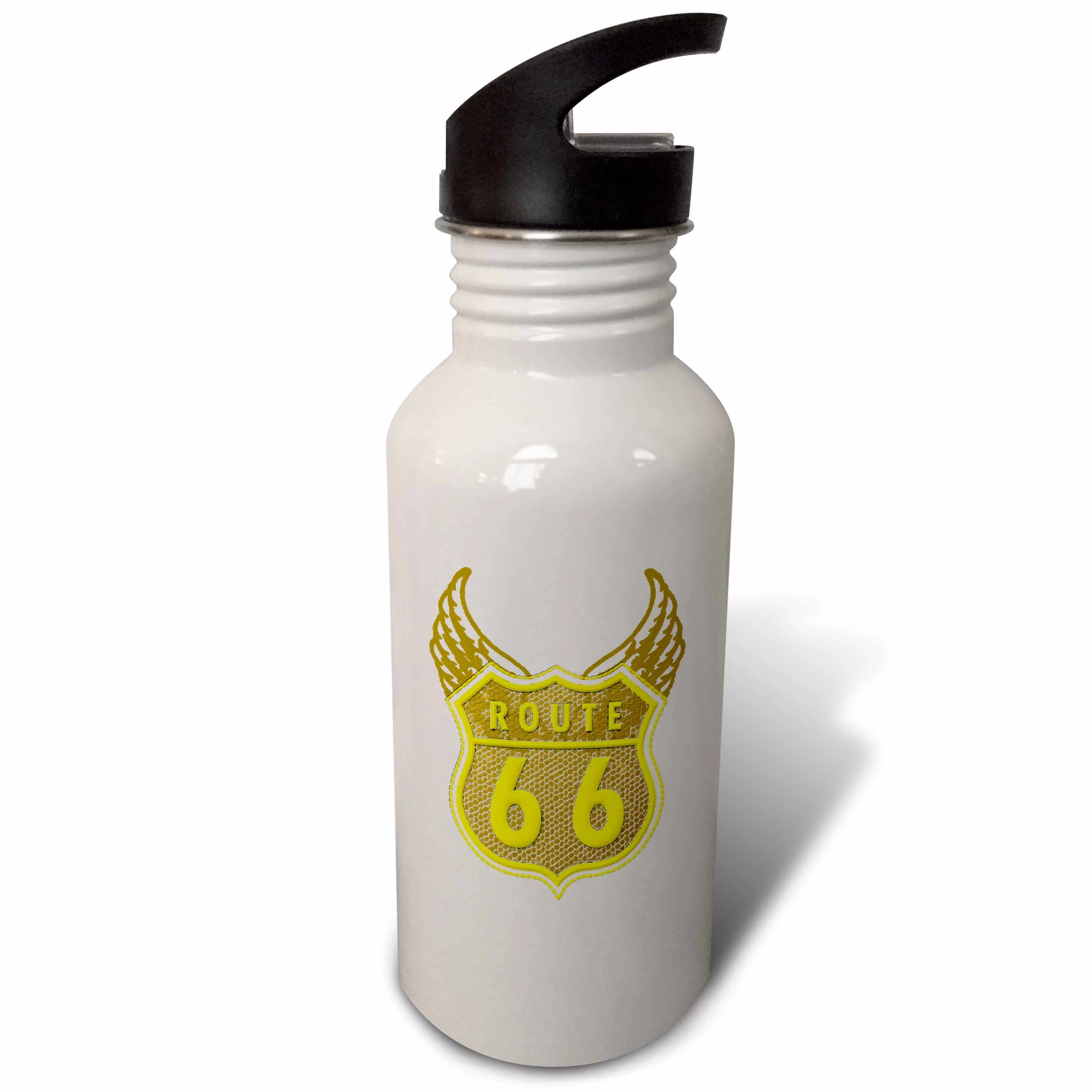 Route 66 With Yellow Wings 21 oz Sports Water Bottle wb-63081-1