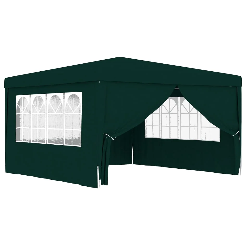 Buyweek Professional Party Tent with Side Walls 13.1'x13.1' Green 0.3 oz/ft虏
