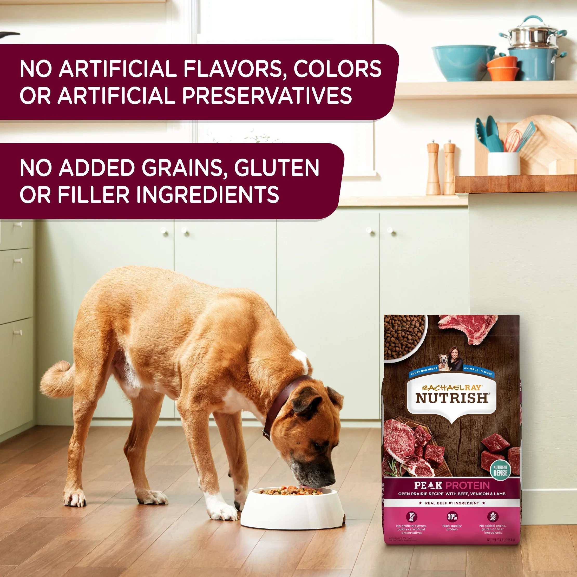 PEAK Natural Open Range Recipe with Beef, Venison & Lamb Dry Dog Food - 23lb