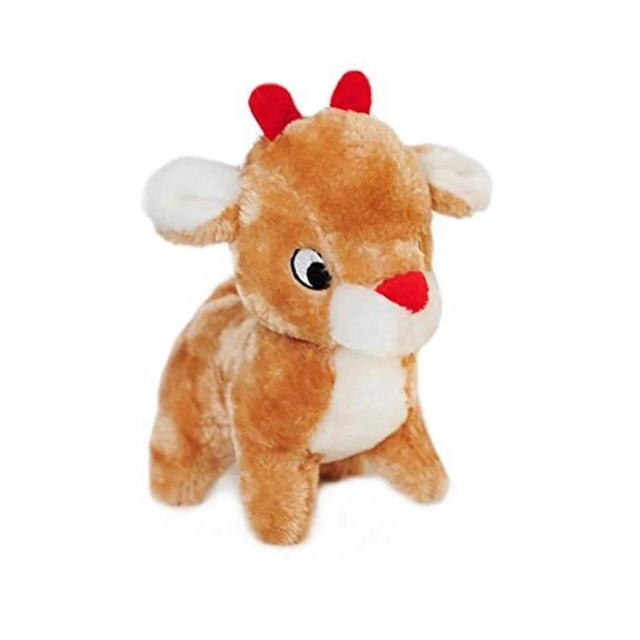 Zippy Paws 817748 Holiday Reindeer Deluxe Squeaky Plush Dog Toy