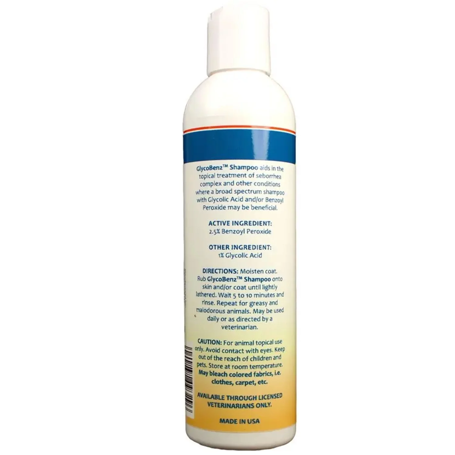 Dermazoo glycobenz shampoo, 8-oz bottle