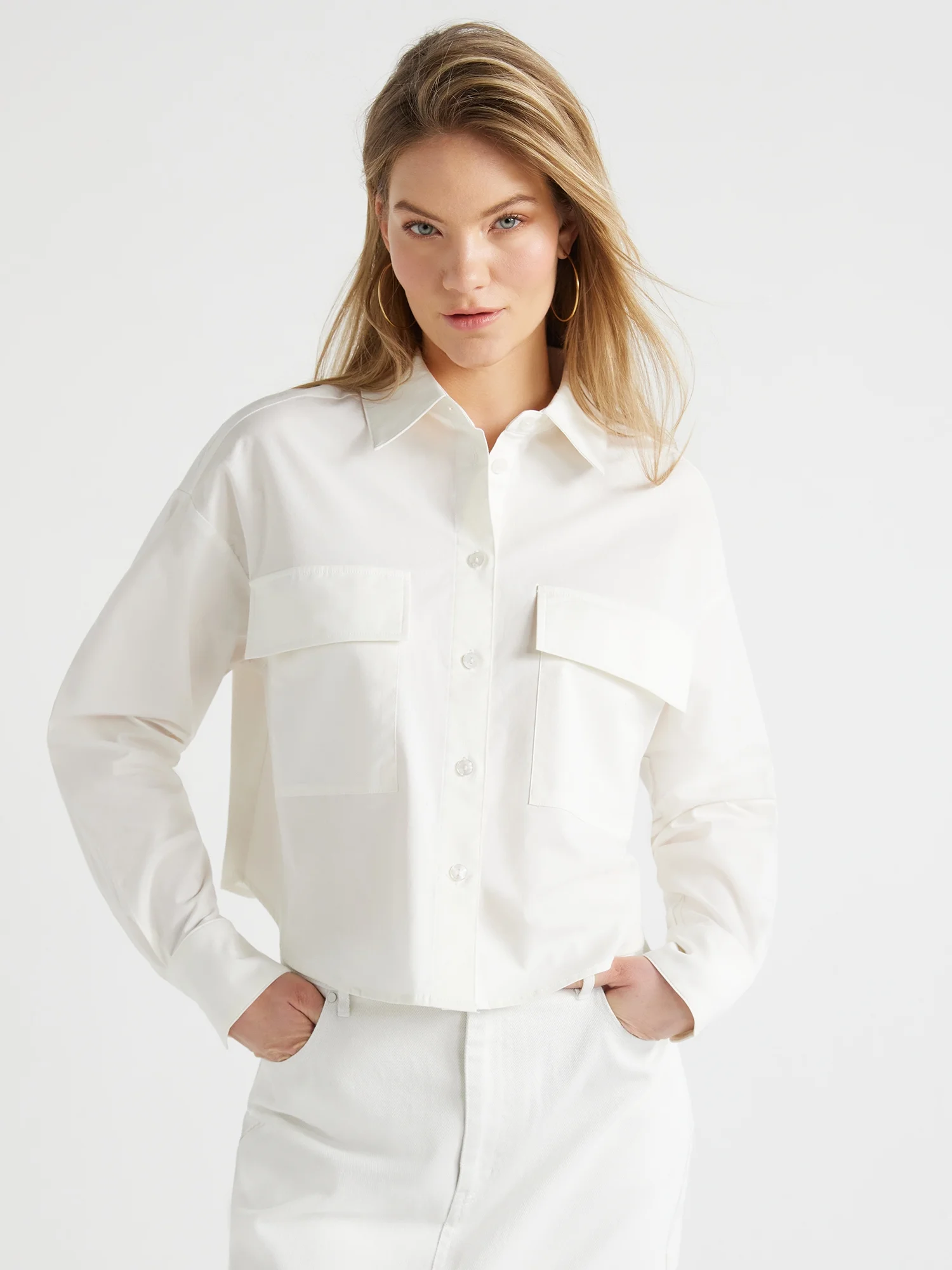 Scoop Women’s Crop Shirt, Sizes XS-XXL