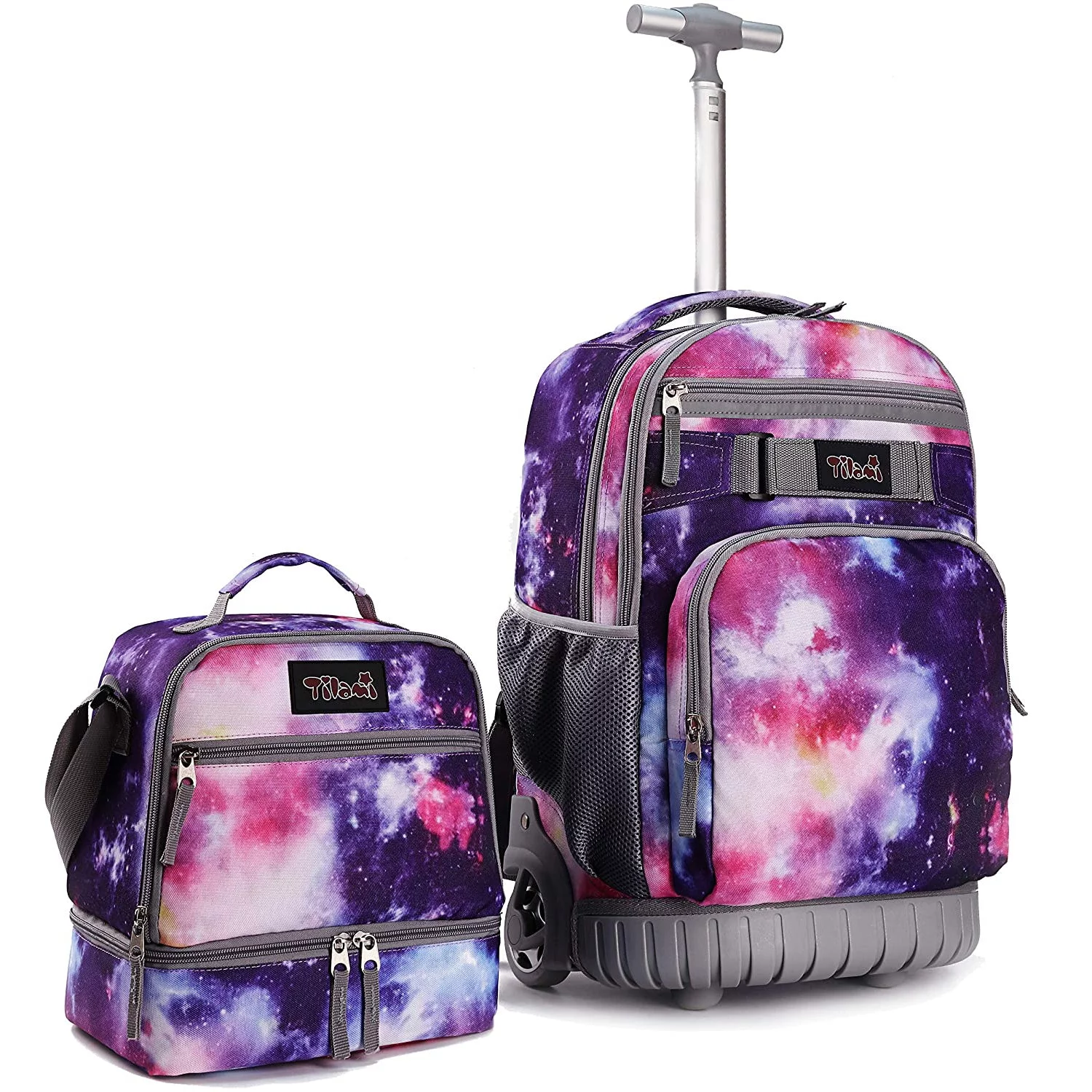 Tilami Rolling Backpack 19 inch with Lunch Bag Wheeled Laptop Backpack