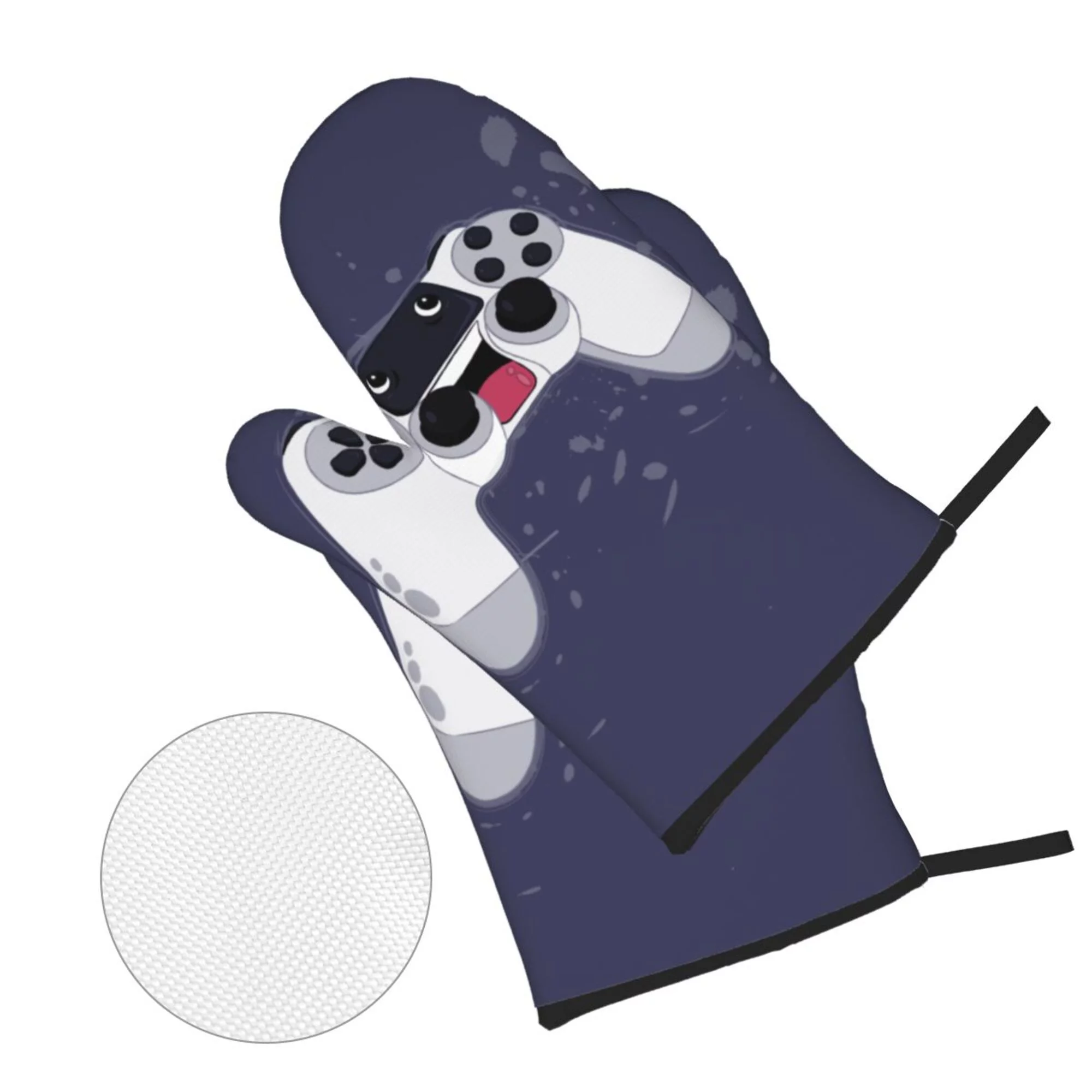 ZICANCN Oven Mitts and Pot Holders Sets,Game Controller Baking Sets Kitchen Heat Resistant 4 Pieces