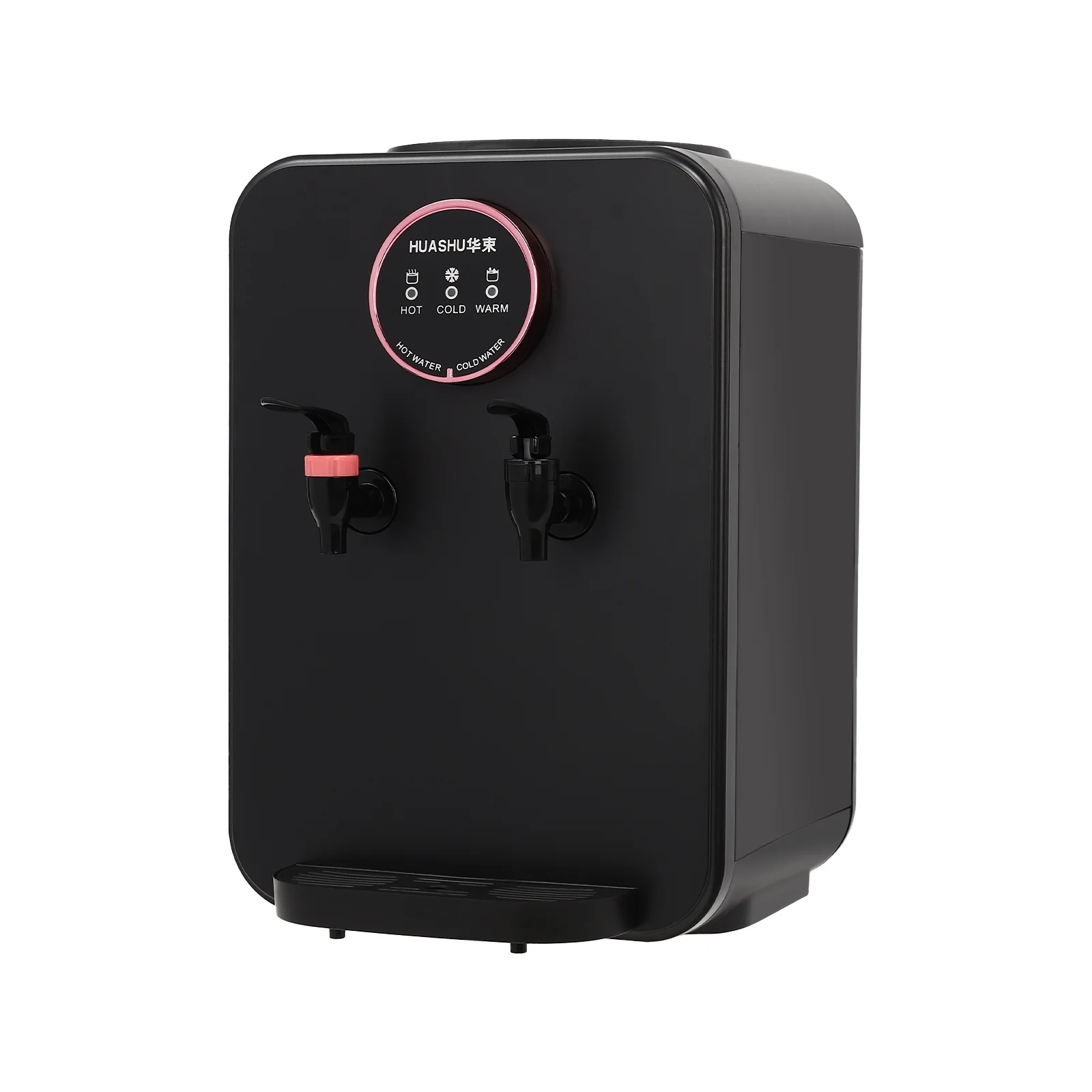 Top Loading Water Cooler, Countertop Hot/Cold Water Dispenser, 110V Premium Water Dispenser with Hot Cold and Room Temperature Water,Black,Applicable Bucket Capacity 4.5-18.9L/1.19-4.99gal