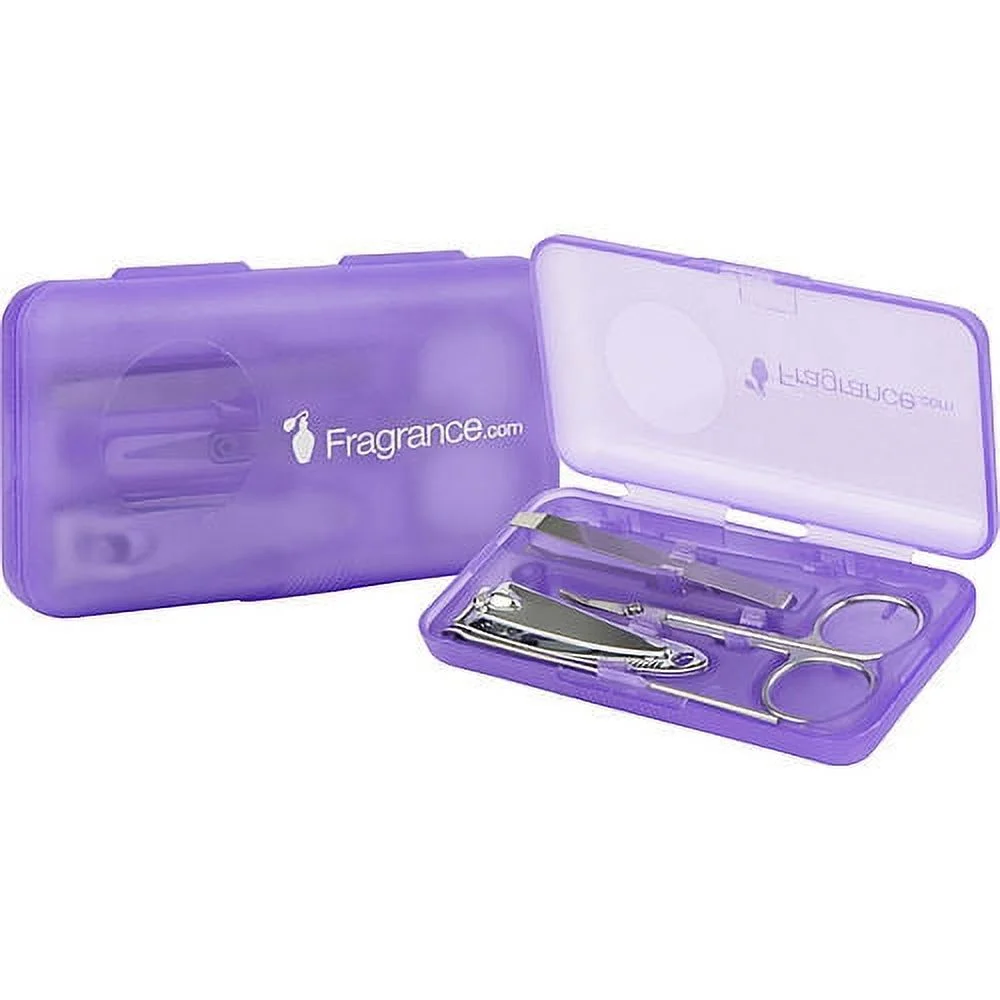 Nail Clipper Set - 4 Piece Set with Nail Clipper, Tweezers, Cuticle Scissors, and Cuticle Pusher in a Compact Case - Complete Nail Care Essentials