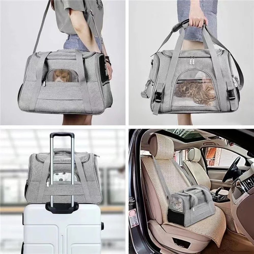 Dazzduo Storage bag,Portable Cat Breathable Cat Breathable Car Carrier Portable Cat Pet