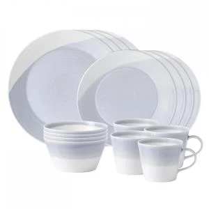 Royal Doulton 1815 Blue Dinnerware Set, 16 Piece Set , Porcelain