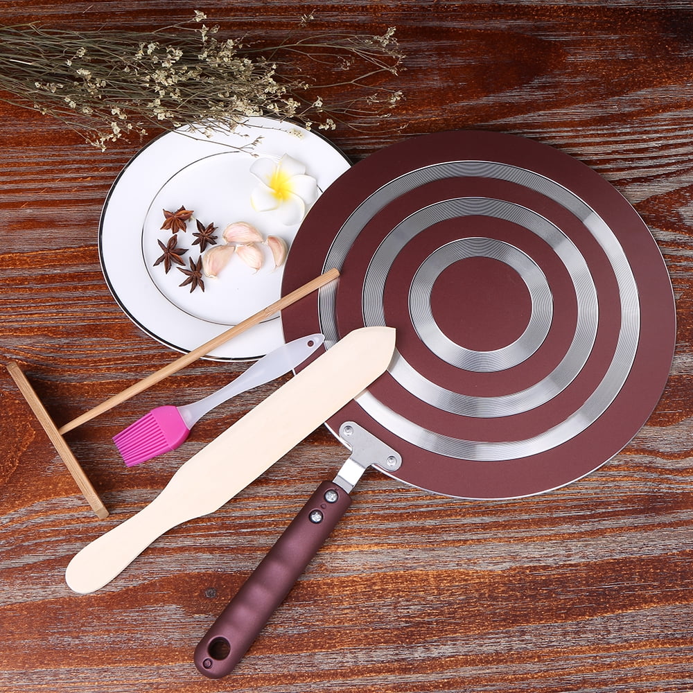 Tomshoo Pancake Pan Crepe Maker Flat Pan Griddle Pan with Spreader & Spatula Crepe Maker Griddle