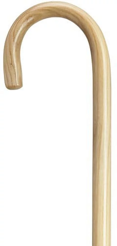 Walking Cane Round nose crook Natural Stain stained handle hospital cane, 1