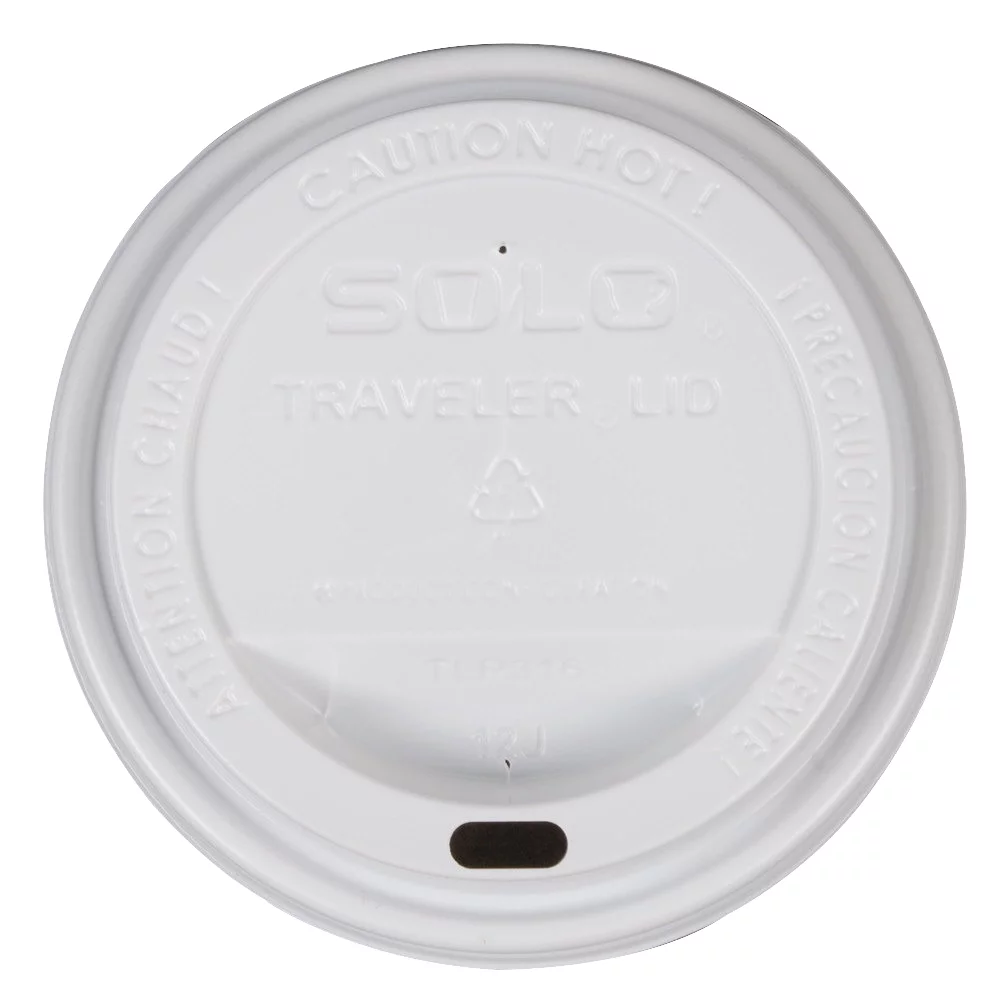 Dart Solo TLP316-0007 Traveler White Dome Hot Cup Lid with Sip Hole 1000/Case