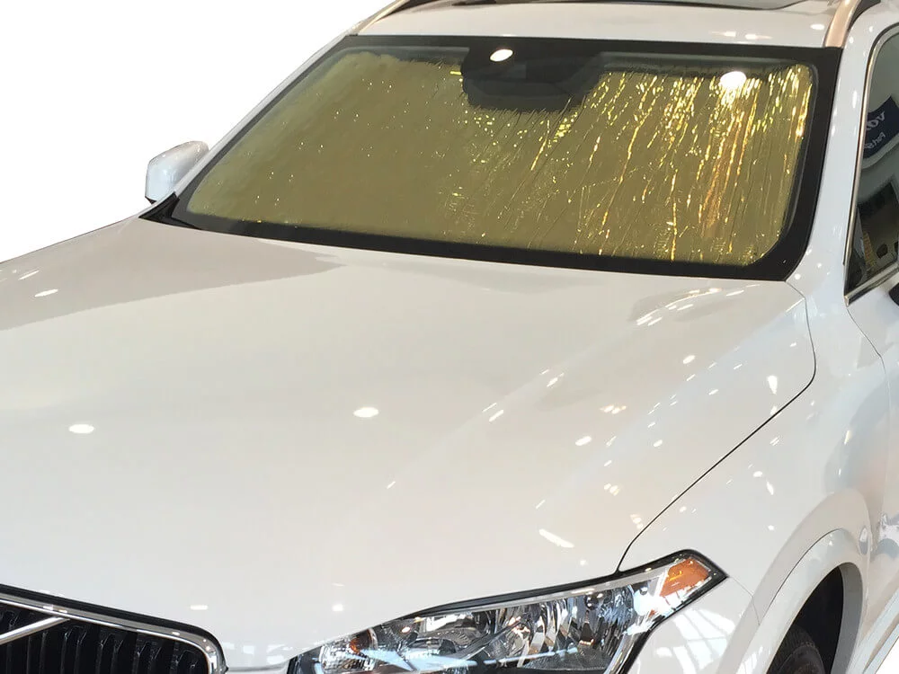 HeatShield, The Original Windshield Sun Shade, Custom-Fit for Volvo XC90 SUV w/ Sensor 2016, 2017, 2018, 2019, 2020, 2021, Silver Series