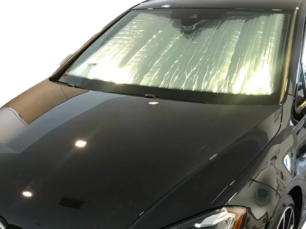 HeatShield, The Original Windshield Sun Shade, Custom-Fit for Volkswagen Golf R Hatchback (5D) w/ Sensor 2017, 2018, 2019, Silver Series