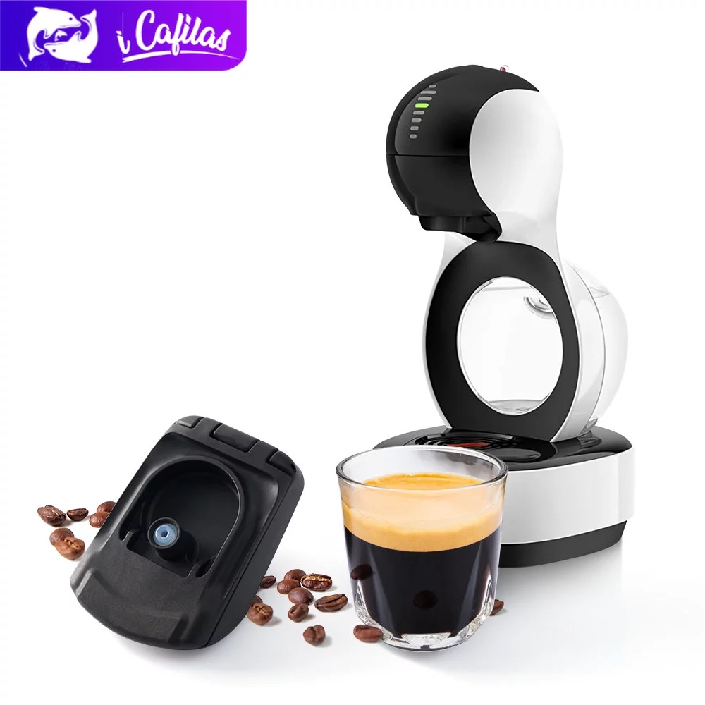 i Cafilas Reusable Coffee Adapter Pods Capsule Filter Refillable Crema Maker for DOLCE GUSTO Machine edg LUMIO DG325, 1 Adapter